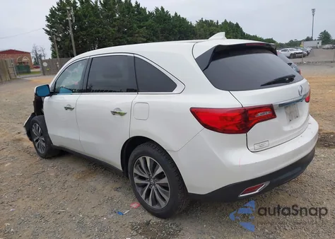 2016 Acura Mdx Technology Acurawatch Plus Packages/Technology Package z USA, uszkodzony, nr VIN 5FRYD4H40GB054348